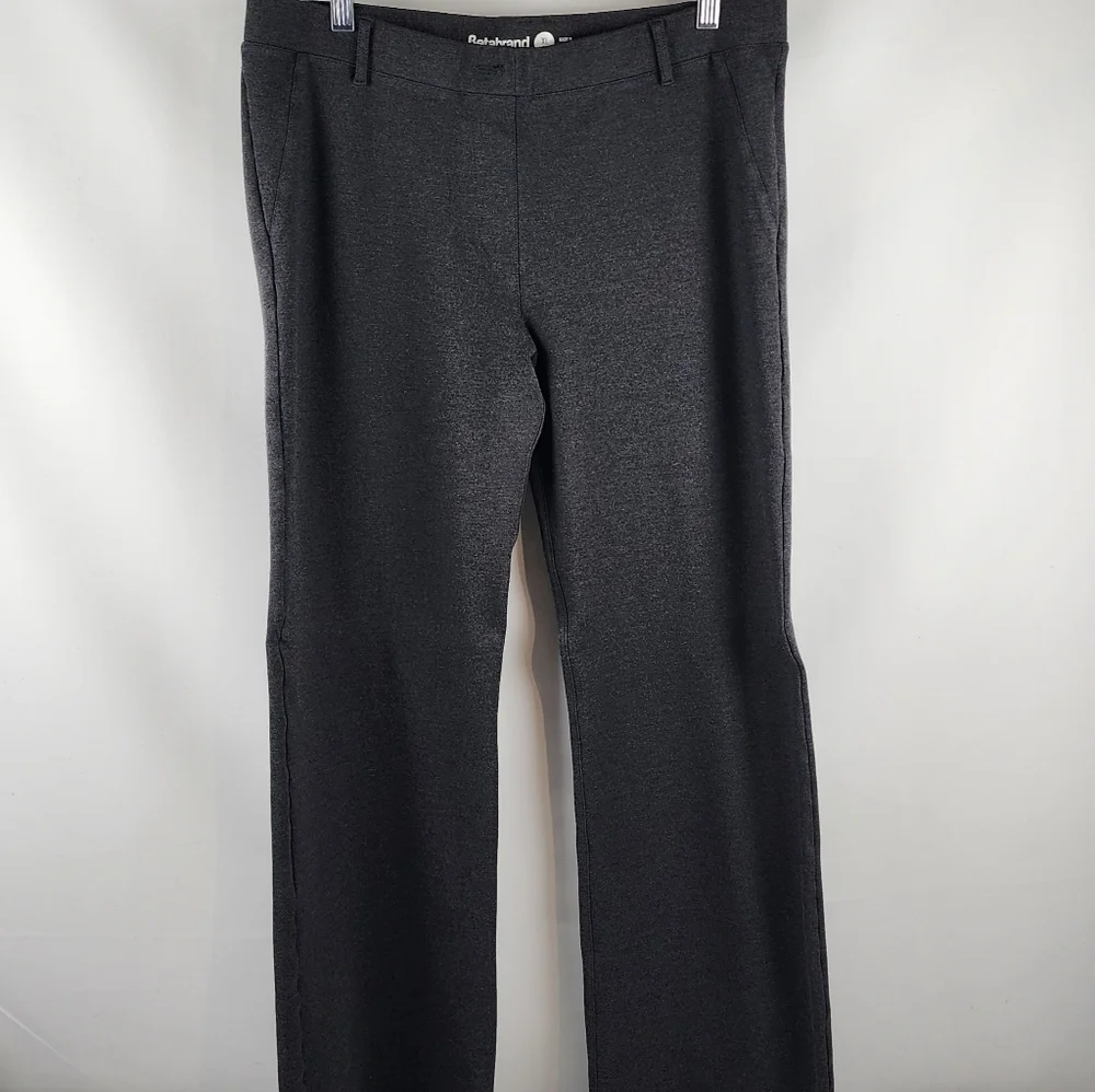 Betabrand Pants Womens XL Long Charcoal Gray Dress Yoga Bootcut Flare (34x32) - Picture 2 of 10